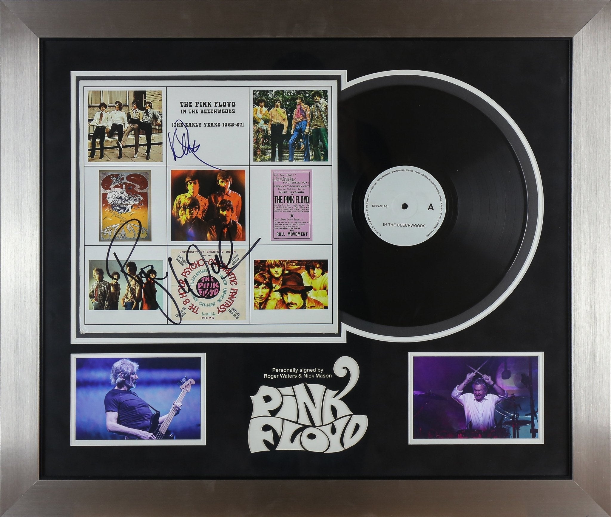 Pink Floyd Dual Signed Framed Vinyl Display - Memorabilia Framers Shop